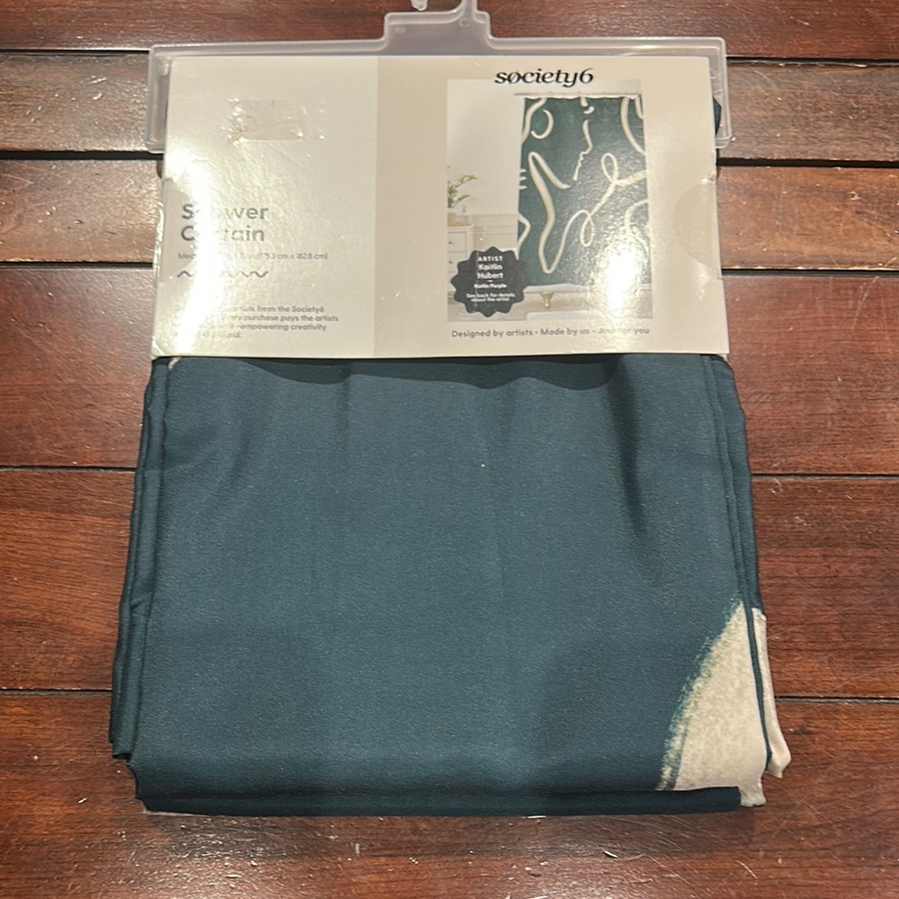 Society6 Dark Green Shower Curtain